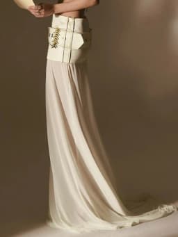 TWOTWINSTYLE Elegant Spliced Sequined Long Skirts for Women High Waist Patchwork Belt Temperament Skirt Female Fashion Clothing