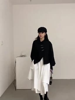 Women Skirts Gothic Irregular Skirts Pants Women High Waist White Black Long Skirts Female Pleated Skirts Culottes Women Clothes