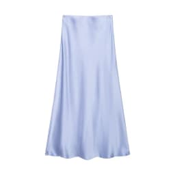 Silk Satin High Waist Slimming Casual Midi Skirt Pure Color Spring 2025 Women's Faion f-length A-line Skirt