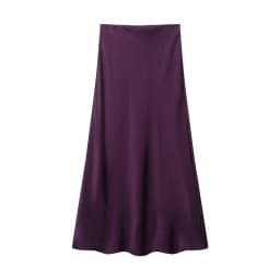 Silk Satin High Waist Slimming Casual Midi Skirt Pure Color Spring 2025 Women's Faion f-length A-line Skirt