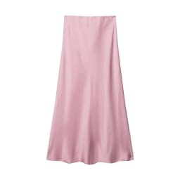 Silk Satin High Waist Slimming Casual Midi Skirt Pure Color Spring 2025 Women's Faion f-length A-line Skirt