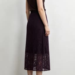 Amii 2026 Autumn New Skirt for Women Fashion Velvet Splice Paisley Lace Midi Skirt Split Straight Casual Woman Clothing 12643057