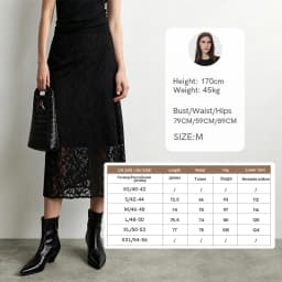 Amii 2026 Autumn New Skirt for Women Fashion Velvet Splice Paisley Lace Midi Skirt Split Straight Casual Woman Clothing 12643057