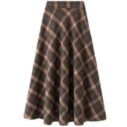 High Waist Plaid  Skirt Women's Fashion Spring Autumn Seasonal Special Sale Slimming A-Line Skirt Chinese Production