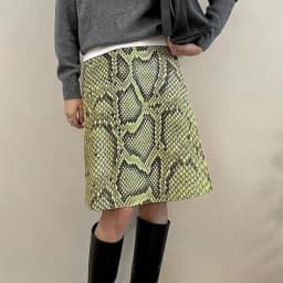 Combhasaki Women Summer Y2K Vintage Serpentine Snake Pattern Print High Waist Midi A Line Skirt Party Club Streetwear