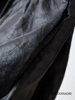 Women's Fashion Clothing 100% Natural Mulberry Silk Jacquard Fragrant Cloud Yarn Elastic Waist Split Black Cocoon Shaped Skirt