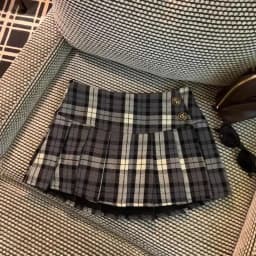 Vintage Plaid Pleated Skirt for Women Y2K Korean High Waist Faux Wool Mini Skirt Japanese Sweet Preppy All Match A Line Skirts