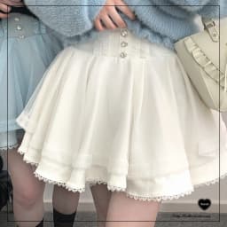 2026 Autumn And Winter New Japanese Short Skirt Lolita Mine Series Diamond Buckle 360 Degree Large Hemline Gauze Skirts Female