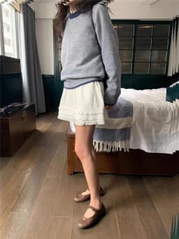 Sweet Lace White High Waist Half Skirt Women's Fashion Summer 2025 A-Line Short Skirt Versatile  Skirt for Petite Women