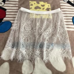 Lace Embroidery Half-length Skirt Overlap Design High Waist A-line Loose Fit Business Casual Fitness Nylon Fabric Spring Season