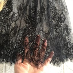 Lace Embroidery Half-length Skirt Overlap Design High Waist A-line Loose Fit Business Casual Fitness Nylon Fabric Spring Season