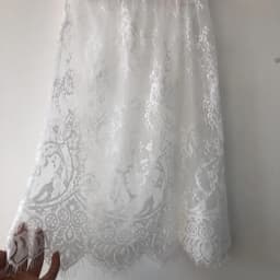 Lace Embroidery Half-length Skirt Overlap Design High Waist A-line Loose Fit Business Casual Fitness Nylon Fabric Spring Season