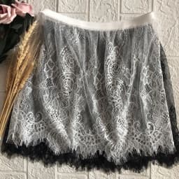 Lace Embroidery Half-length Skirt Overlap Design High Waist A-line Loose Fit Business Casual Fitness Nylon Fabric Spring Season