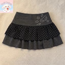 Summer Y2k Harajuku Mini Skirt Women High Waist Ruffle Trim Casual Party Music Festival Wear Korean Popular Kawaii Lolita Skirt