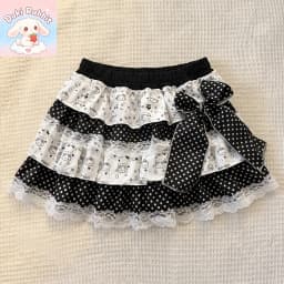 Summer Y2k Harajuku Mini Skirt Women High Waist Ruffle Trim Casual Party Music Festival Wear Korean Popular Kawaii Lolita Skirt