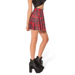 Women Red Plaid Skirt Mini Pleated Short Kilt Stylized Checkered Yellow MiniSkirt XL Schoolgirl Toplook Clothings 2025