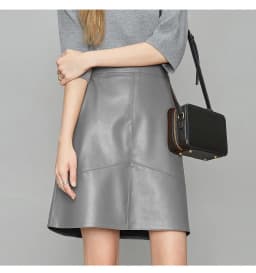 Woman Skirts Elegant 2025 New Fashion Korean Style Genuine Real Leather Skirts High Waist Mini Skirt Womens