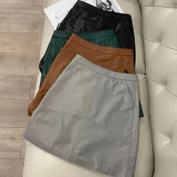 Woman Skirts Elegant 2025 New Fashion Korean Style Genuine Real Leather Skirts High Waist Mini Skirt Womens