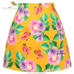 SISHION Dropshipping Floral Toucan Print Mini Skirt SS0008 Cotton Vintage Slim Retro Sexy Skirts Womens Ladies Women Skirt Y2K