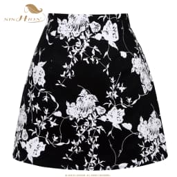 SISHION Dropshipping Floral Toucan Print Mini Skirt SS0008 Cotton Vintage Slim Retro Sexy Skirts Womens Ladies Women Skirt Y2K