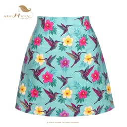 SISHION Dropshipping Floral Toucan Print Mini Skirt SS0008 Cotton Vintage Slim Retro Sexy Skirts Womens Ladies Women Skirt Y2K