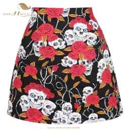 SISHION Dropshipping Floral Toucan Print Mini Skirt SS0008 Cotton Vintage Slim Retro Sexy Skirts Womens Ladies Women Skirt Y2K