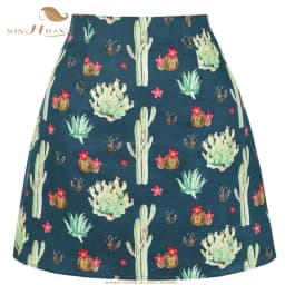 SISHION Dropshipping Floral Toucan Print Mini Skirt SS0008 Cotton Vintage Slim Retro Sexy Skirts Womens Ladies Women Skirt Y2K