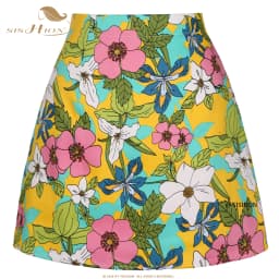 SISHION Dropshipping Floral Toucan Print Mini Skirt SS0008 Cotton Vintage Slim Retro Sexy Skirts Womens Ladies Women Skirt Y2K