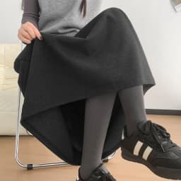 2025 New Woolen Bud Skirts for Women Autumn Winter Design Spliced A-Line Long Skirt Woman High Waist Slimmng Versatile Skirts