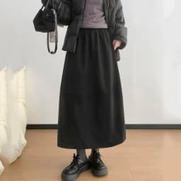 2025 New Woolen Bud Skirts for Women Autumn Winter Design Spliced A-Line Long Skirt Woman High Waist Slimmng Versatile Skirts