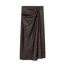 European and American style 2026 spring new women's clothing style simple and slim fit mid waist pleated plaid skirt