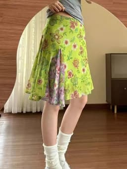 Floral Retro Sweet Skirt Women High Waist Slim Elegant Midi Skirts Summer Casual Female Vintage All Match Cute Mermaid Skirt New