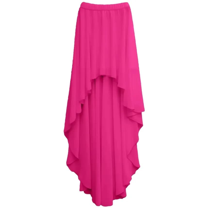 Summer 2026 Women's Fashion Rainbow Color Irregular Chiffon Skirts Candy Color Ruffles Sexy Skirts for Women