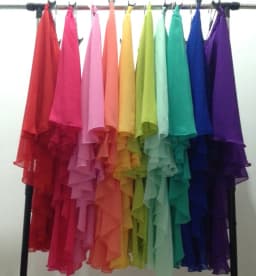 Summer 2026 Women's Fashion Rainbow Color Irregular Chiffon Skirts Candy Color Ruffles Sexy Skirts for Women