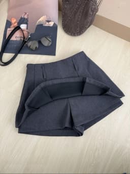 Autumn Winter Plaid Half-length Skirt Women's Belted Korean Style Simple Commute Versatile Short Skirt Pants High Waist