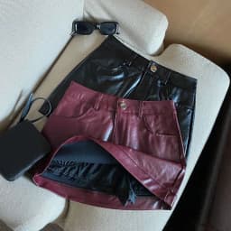 New Autumn Winter PU Leather Skirts for Women Leather Mini Skirt Female Short Skirts Bodycon Skirt High Waist Slim Sexy Skirt