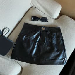 New Autumn Winter PU Leather Skirts for Women Leather Mini Skirt Female Short Skirts Bodycon Skirt High Waist Slim Sexy Skirt