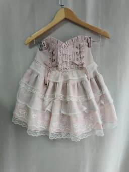 Japanese Sweet Lolita Style Mini Skirt Women Elegant Lace Bandage Party Cake Skirts Female Gothic Y2k Metal Buckle Skirt