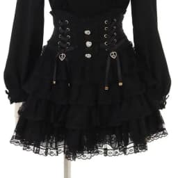 Japanese Sweet Lolita Style Mini Skirt Women Elegant Lace Bandage Party Cake Skirts Female Gothic Y2k Metal Buckle Skirt