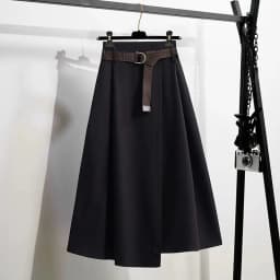 Office Lady Woolen Winter Thicken Umbrella Skirt New Autumn 2021 Plaid Asymmetrical Long Skirt Women Plus Size A-LINE Skirt