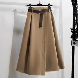 Office Lady Woolen Winter Thicken Umbrella Skirt New Autumn 2021 Plaid Asymmetrical Long Skirt Women Plus Size A-LINE Skirt