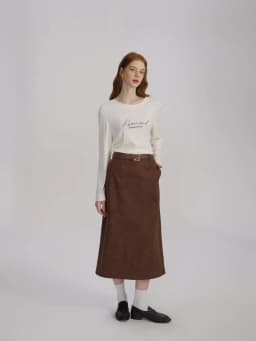 DUSHU High Elastic Waist Pleated Skirts Women 2025 Winter New Slim Skirt Commuting Mid-calf Length Solid Korean Style Vintage