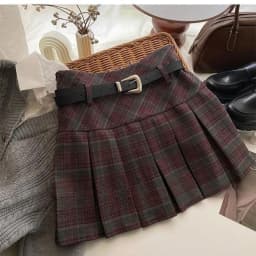 Vintage Plaid Pleated Skirts Women American Style Y2K Mini Skirt A-Line Streetwear Preppy Casual Skirt Chic
