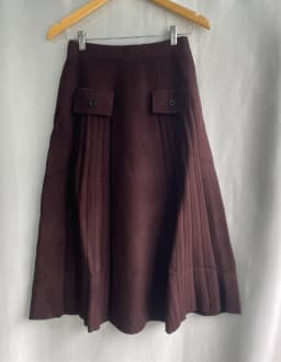 Vintage Skirts for Women High Waist A-line Jupe 2025 Faldas Mujer De Moda Thicked Korean Loose Saia Knitted Pleated Long Skirt