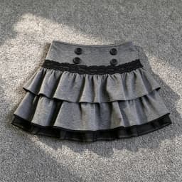 Hot Girl Y2K Punk Vintage Stripes Woman's Clothing Tide Skirts Fashion Solid Lower garment Goth Tide High Street Casual Bottoms