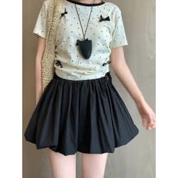 Puffy Flower Bud Short Skirt for Women Summer 2026 New High Waist Sporty Skirt Casual Style Embroidered Half Body Skirt