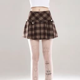 Preppy Style Fashion Spring Autumn Vintage Skirts Y2k Aesthetic Plaid Constrast Color Pleated Girl Jupe Harajuku Popular Skirts