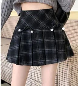 Preppy Style Fashion Spring Autumn Vintage Skirts Y2k Aesthetic Plaid Constrast Color Pleated Girl Jupe Harajuku Popular Skirts
