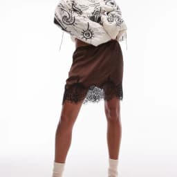 Women Lace Silk Satin Slip Skirt Low Rise Layered Underskirts Ruffle A Line Mini Skirts Y2k High Flowy Underskirt