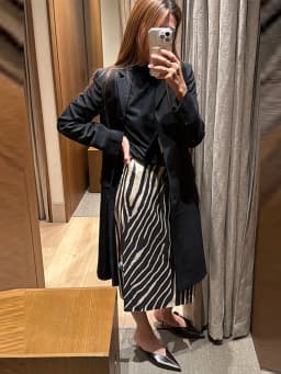 Women's High Waist Zebra Printed Skirt Midi Straight Slim Skirt Hip Package Panelled All‑match Outfit 2026 Autumn Trendy Skirts